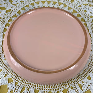 vintage home decor pink ceramic chip and dip platter