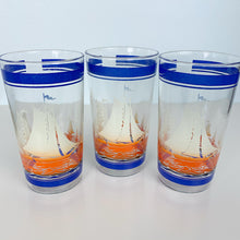 Load image into Gallery viewer, vintage home decor sail boat glassware
