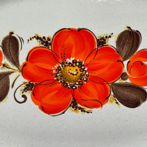 vintage home decor showpans floral platter