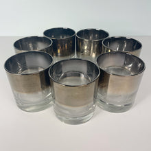 Load image into Gallery viewer, vintage home decor silver dipped rocks glasses
