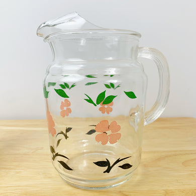 vintage home decor small floral pitcher