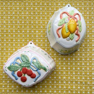vintage home decor vintage kitchen lemons and cheeries wall hangings