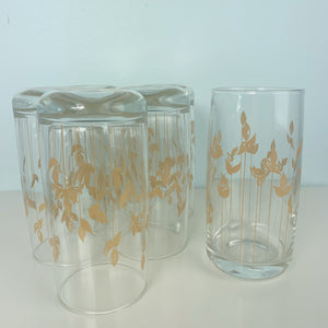vintage home decor wheat drinking glasses
