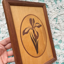 Load image into Gallery viewer, vintage home decor wooden iris
